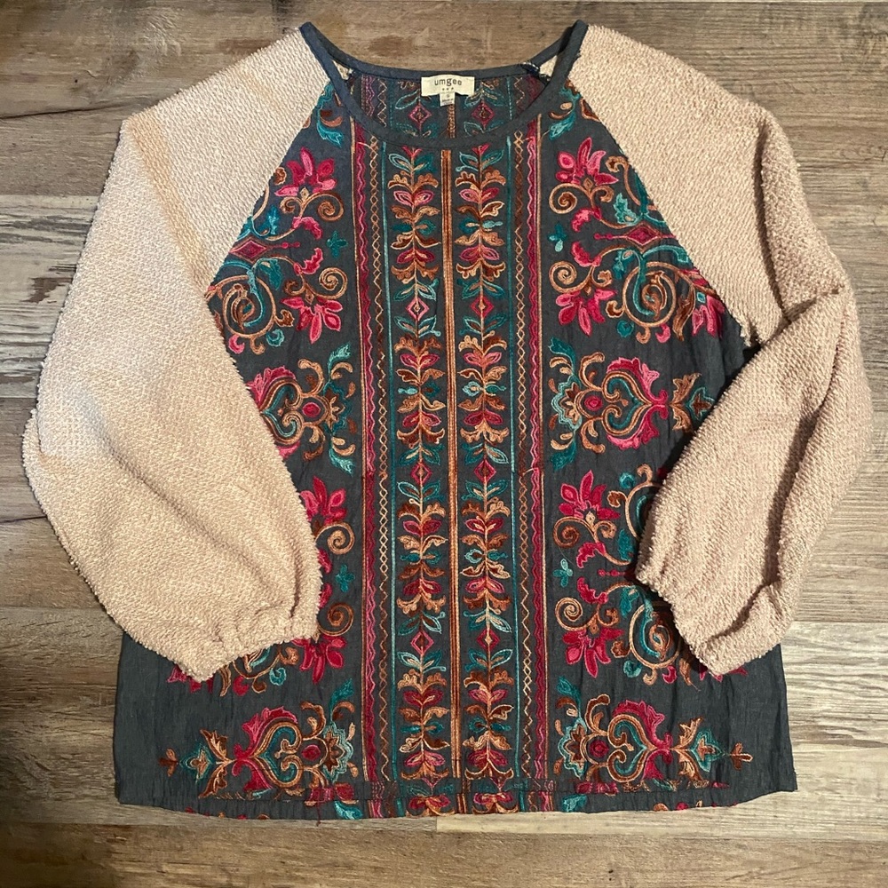 Embroidered Oversized Sweater